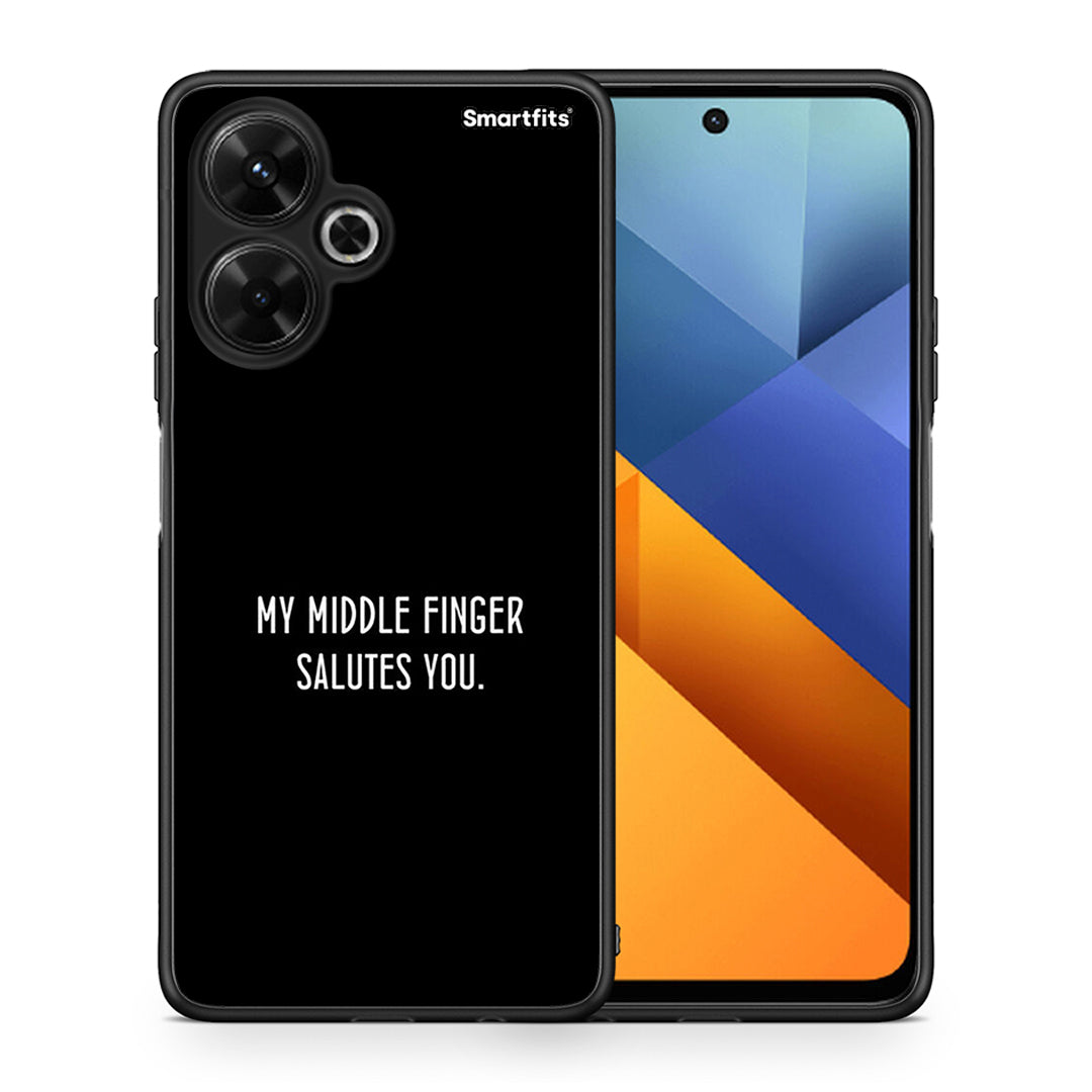 Θήκη Xiaomi Poco M6 4G Salute από τη Smartfits με σχέδιο στο πίσω μέρος και μαύρο περίβλημα | Xiaomi Poco M6 4G Salute case with colorful back and black bezels