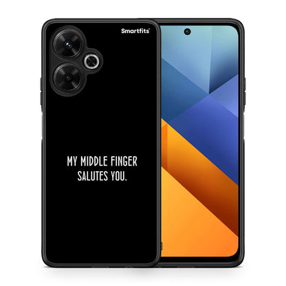 Θήκη Xiaomi Poco M6 4G Salute από τη Smartfits με σχέδιο στο πίσω μέρος και μαύρο περίβλημα | Xiaomi Poco M6 4G Salute case with colorful back and black bezels