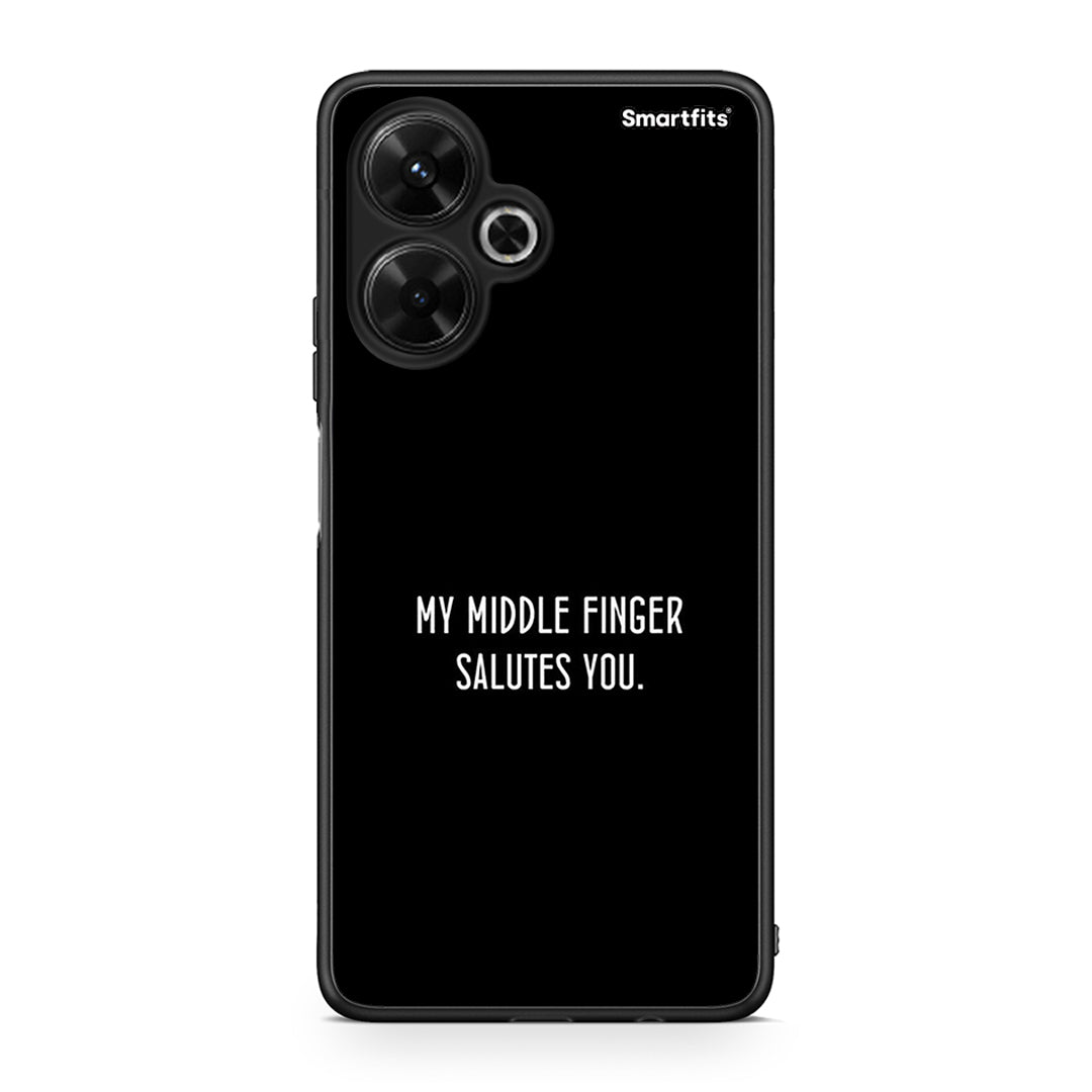 Xiaomi Poco M6 4G Salute θήκη από τη Smartfits με σχέδιο στο πίσω μέρος και μαύρο περίβλημα | Smartphone case with colorful back and black bezels by Smartfits
