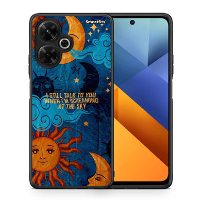 Θήκη Xiaomi Poco M6 4G Screaming Sky από τη Smartfits με σχέδιο στο πίσω μέρος και μαύρο περίβλημα | Xiaomi Poco M6 4G Screaming Sky case with colorful back and black bezels