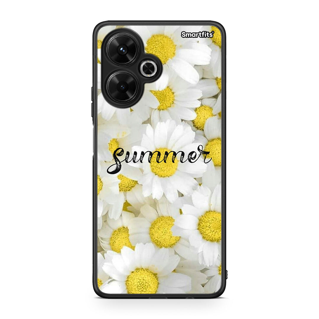 Xiaomi Poco M6 4G Summer Daisies Θήκη από τη Smartfits με σχέδιο στο πίσω μέρος και μαύρο περίβλημα | Smartphone case with colorful back and black bezels by Smartfits