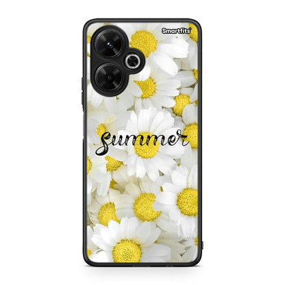 Xiaomi Poco M6 4G Summer Daisies Θήκη από τη Smartfits με σχέδιο στο πίσω μέρος και μαύρο περίβλημα | Smartphone case with colorful back and black bezels by Smartfits