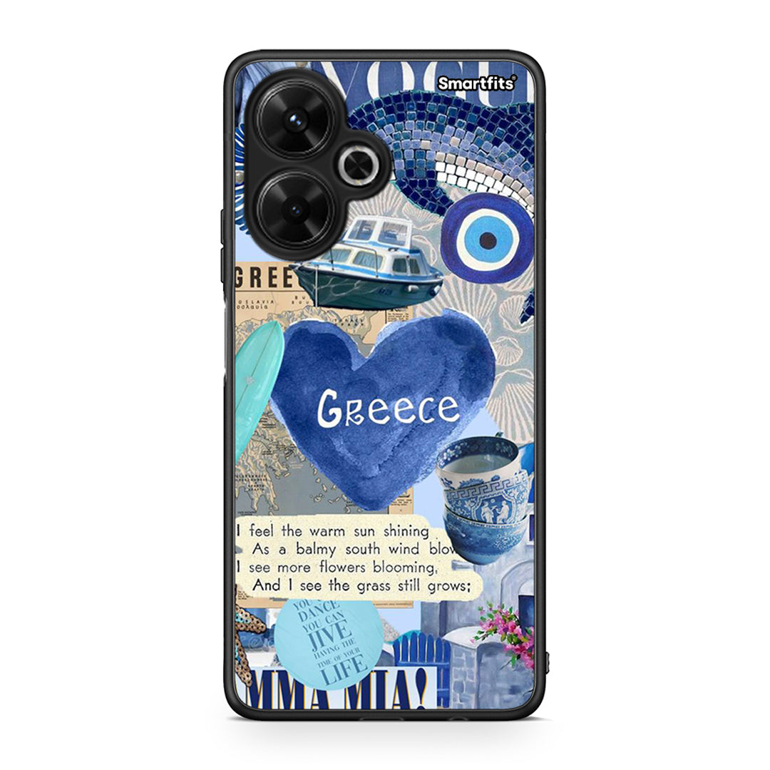 Xiaomi Poco M6 4G Summer In Greece Θήκη από τη Smartfits με σχέδιο στο πίσω μέρος και μαύρο περίβλημα | Smartphone case with colorful back and black bezels by Smartfits