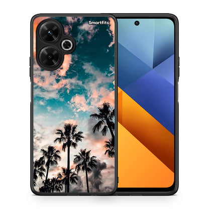 Θήκη Xiaomi Poco M6 4G Sky Summer από τη Smartfits με σχέδιο στο πίσω μέρος και μαύρο περίβλημα | Xiaomi Poco M6 4G Sky Summer case with colorful back and black bezels