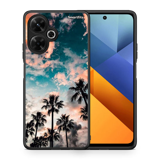 Θήκη Xiaomi Poco M6 4G Sky Summer από τη Smartfits με σχέδιο στο πίσω μέρος και μαύρο περίβλημα | Xiaomi Poco M6 4G Sky Summer case with colorful back and black bezels