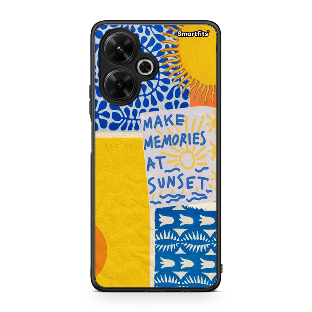 Xiaomi Poco M6 4G Sunset Memories Θήκη από τη Smartfits με σχέδιο στο πίσω μέρος και μαύρο περίβλημα | Smartphone case with colorful back and black bezels by Smartfits