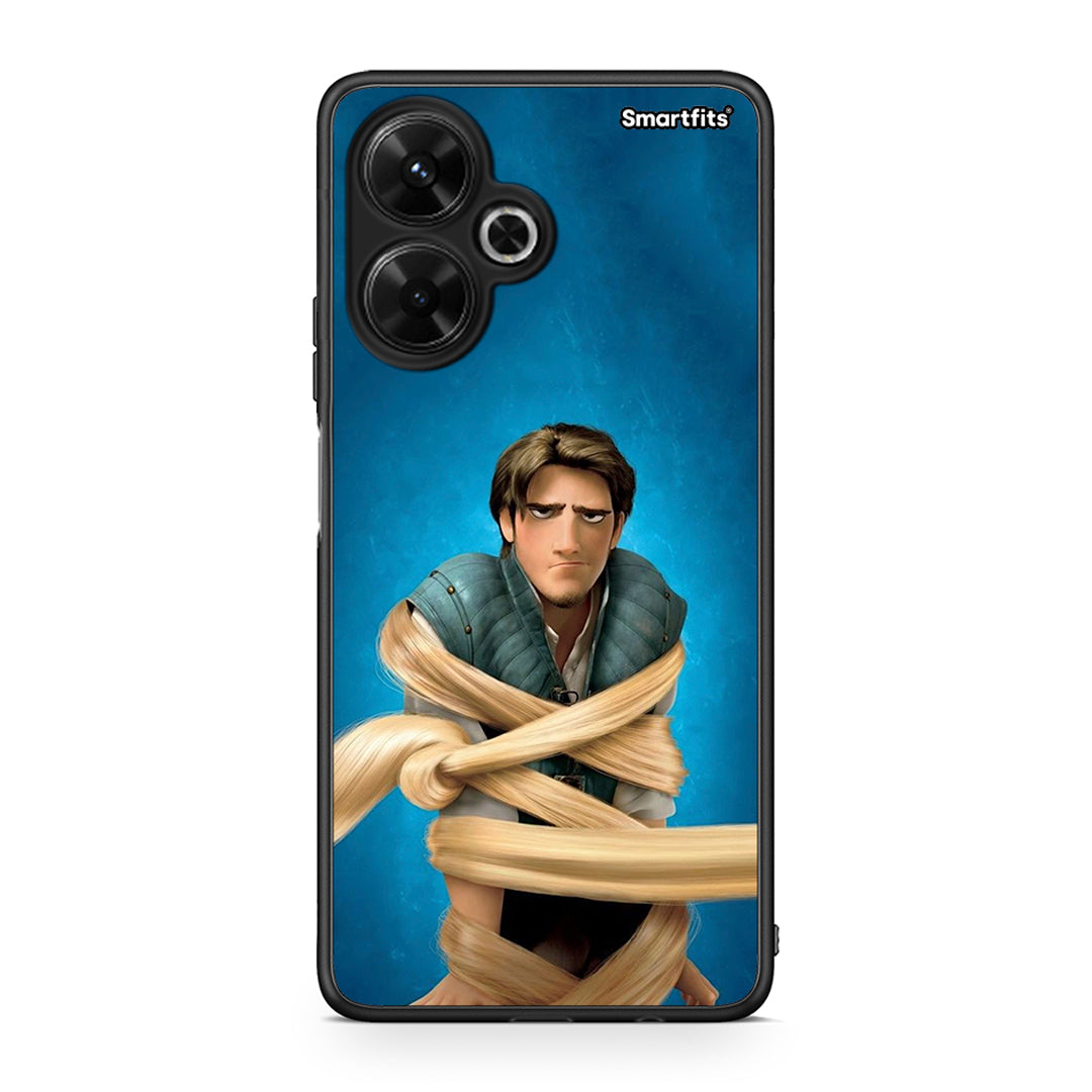 Xiaomi Poco M6 4G Tangled 1 Θήκη Αγίου Βαλεντίνου από τη Smartfits με σχέδιο στο πίσω μέρος και μαύρο περίβλημα | Smartphone case with colorful back and black bezels by Smartfits