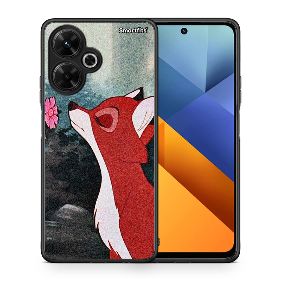 Θήκη Xiaomi Poco M6 4G Tod And Vixey Love 2 από τη Smartfits με σχέδιο στο πίσω μέρος και μαύρο περίβλημα | Xiaomi Poco M6 4G Tod And Vixey Love 2 case with colorful back and black bezels