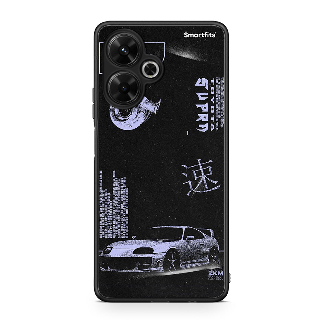 Xiaomi Poco M6 4G Tokyo Drift Θήκη Αγίου Βαλεντίνου από τη Smartfits με σχέδιο στο πίσω μέρος και μαύρο περίβλημα | Smartphone case with colorful back and black bezels by Smartfits