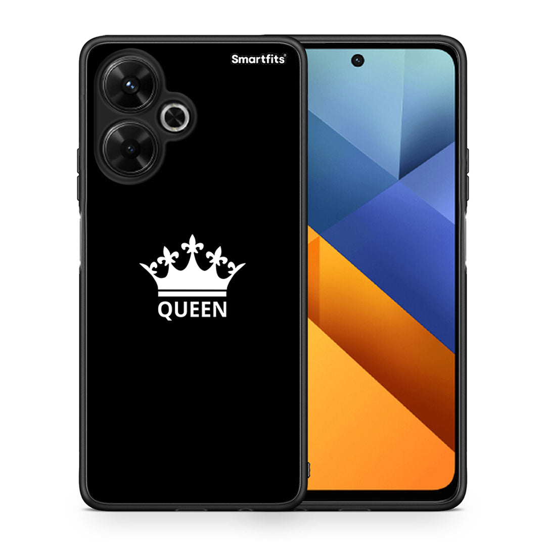 Θήκη Xiaomi Poco M6 4G Queen Valentine από τη Smartfits με σχέδιο στο πίσω μέρος και μαύρο περίβλημα | Xiaomi Poco M6 4G Queen Valentine case with colorful back and black bezels