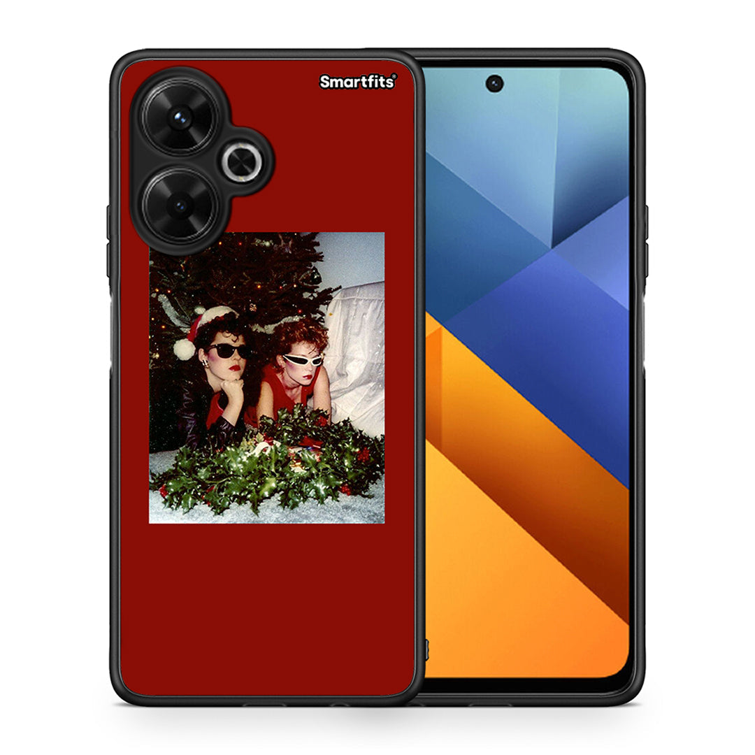 Θήκη Xiaomi Poco M6 4G Waiting For Xmas από τη Smartfits με σχέδιο στο πίσω μέρος και μαύρο περίβλημα | Xiaomi Poco M6 4G Waiting For Xmas case with colorful back and black bezels