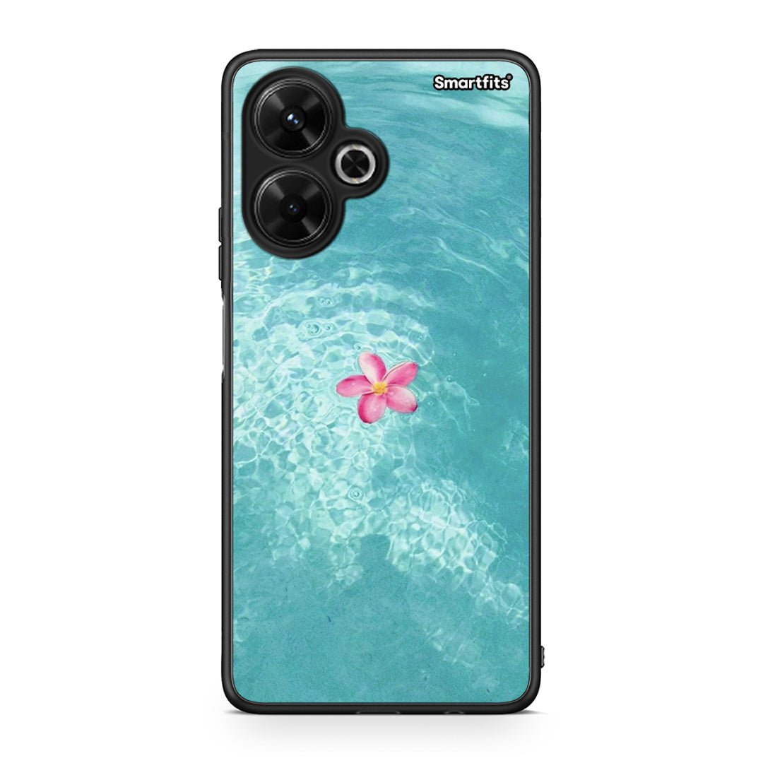 Xiaomi Poco M6 4G Water Flower Θήκη από τη Smartfits με σχέδιο στο πίσω μέρος και μαύρο περίβλημα | Smartphone case with colorful back and black bezels by Smartfits
