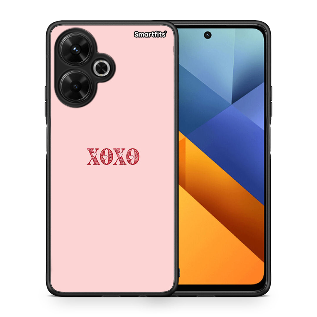 Θήκη Xiaomi Poco M6 4G XOXO Love από τη Smartfits με σχέδιο στο πίσω μέρος και μαύρο περίβλημα | Xiaomi Poco M6 4G XOXO Love case with colorful back and black bezels