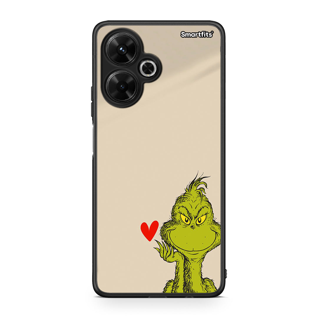 Xiaomi Poco M6 4G Xmas Grinch θήκη από τη Smartfits με σχέδιο στο πίσω μέρος και μαύρο περίβλημα | Smartphone case with colorful back and black bezels by Smartfits