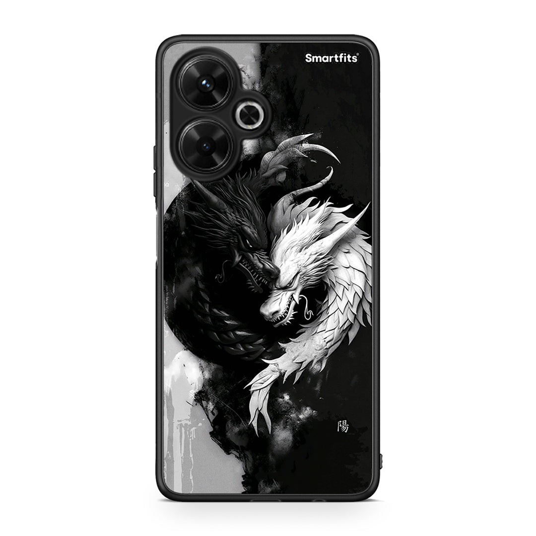 Xiaomi Poco M6 4G Yin Yang Θήκη από τη Smartfits με σχέδιο στο πίσω μέρος και μαύρο περίβλημα | Smartphone case with colorful back and black bezels by Smartfits