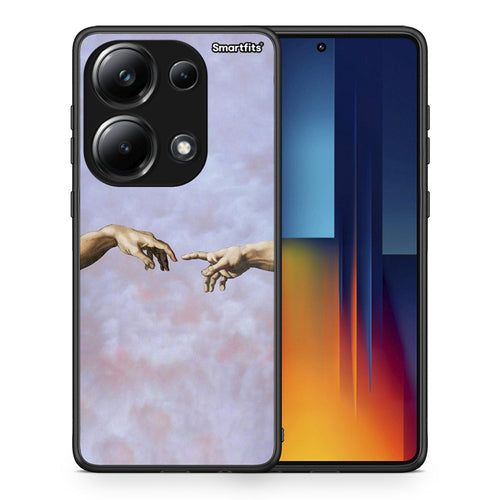 Θήκη Xiaomi Poco M6 Pro Adam Hand από τη Smartfits με σχέδιο στο πίσω μέρος και μαύρο περίβλημα | Xiaomi Poco M6 Pro Adam Hand case with colorful back and black bezels