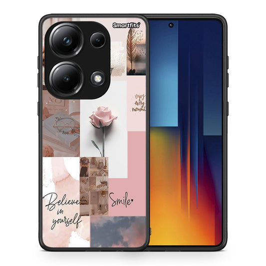 Θήκη Xiaomi Redmi Note 13 Pro 4G Aesthetic Collage από τη Smartfits με σχέδιο στο πίσω μέρος και μαύρο περίβλημα | Xiaomi Redmi Note 13 Pro 4G Aesthetic Collage case with colorful back and black bezels