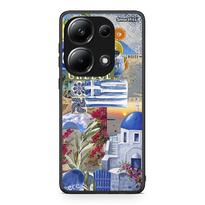 Xiaomi Poco M6 Pro All Greek Θήκη από τη Smartfits με σχέδιο στο πίσω μέρος και μαύρο περίβλημα | Smartphone case with colorful back and black bezels by Smartfits