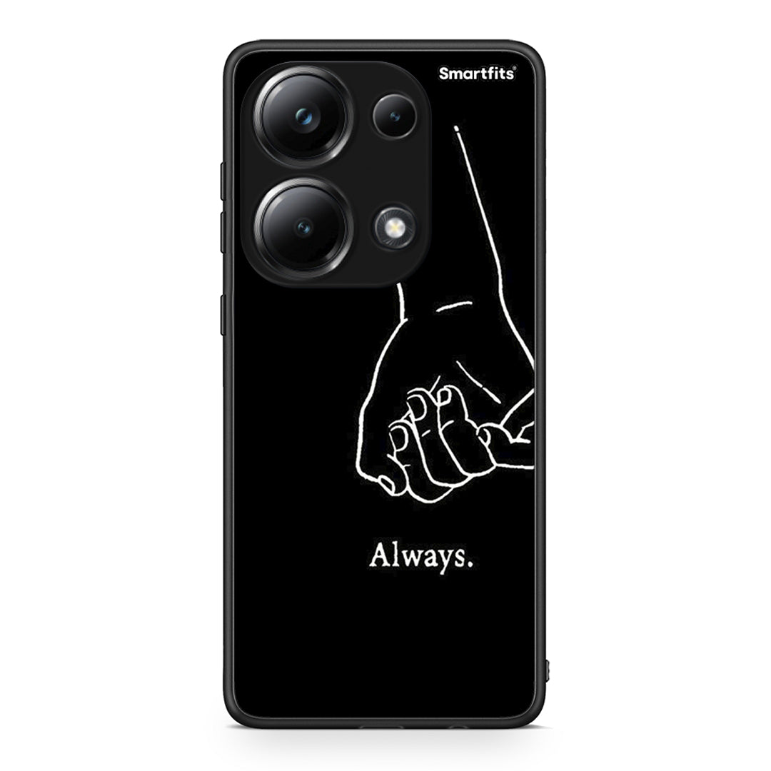 Xiaomi Redmi Note 13 Pro 4G Always & Forever 1 Θήκη Αγίου Βαλεντίνου από τη Smartfits με σχέδιο στο πίσω μέρος και μαύρο περίβλημα | Smartphone case with colorful back and black bezels by Smartfits