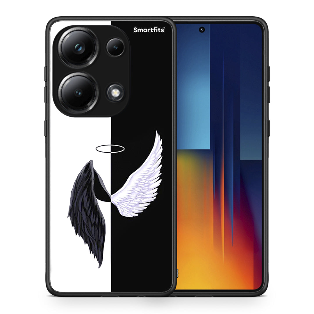 Θήκη Xiaomi Redmi Note 13 Pro 4G Angels Demons από τη Smartfits με σχέδιο στο πίσω μέρος και μαύρο περίβλημα | Xiaomi Redmi Note 13 Pro 4G Angels Demons case with colorful back and black bezels