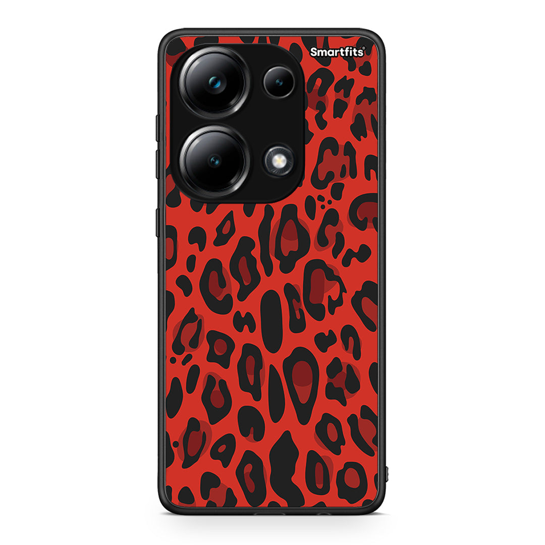 4 - Xiaomi Poco M6 Pro Red Leopard Animal case, cover, bumper