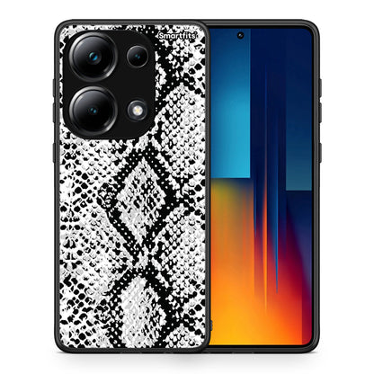 Θήκη Xiaomi Redmi Note 13 Pro 4G White Snake Animal από τη Smartfits με σχέδιο στο πίσω μέρος και μαύρο περίβλημα | Xiaomi Redmi Note 13 Pro 4G White Snake Animal case with colorful back and black bezels