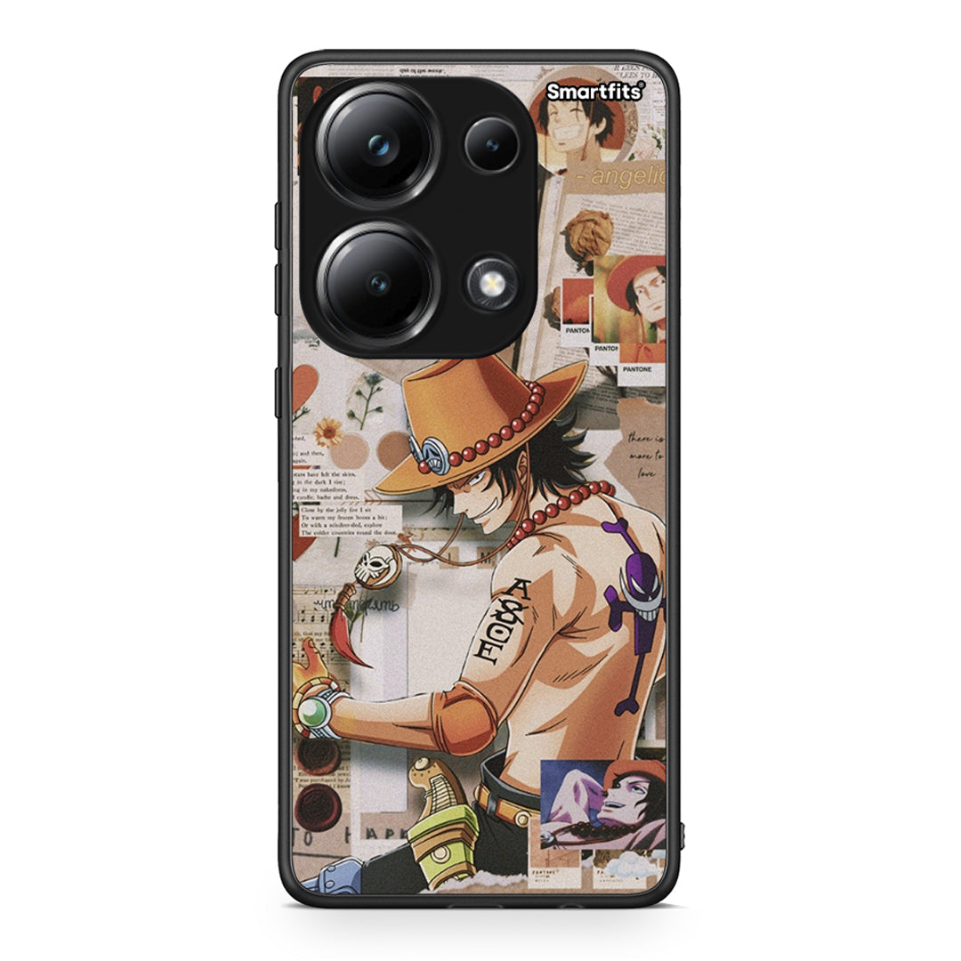 Xiaomi Poco M6 Pro Anime Collage θήκη από τη Smartfits με σχέδιο στο πίσω μέρος και μαύρο περίβλημα | Smartphone case with colorful back and black bezels by Smartfits