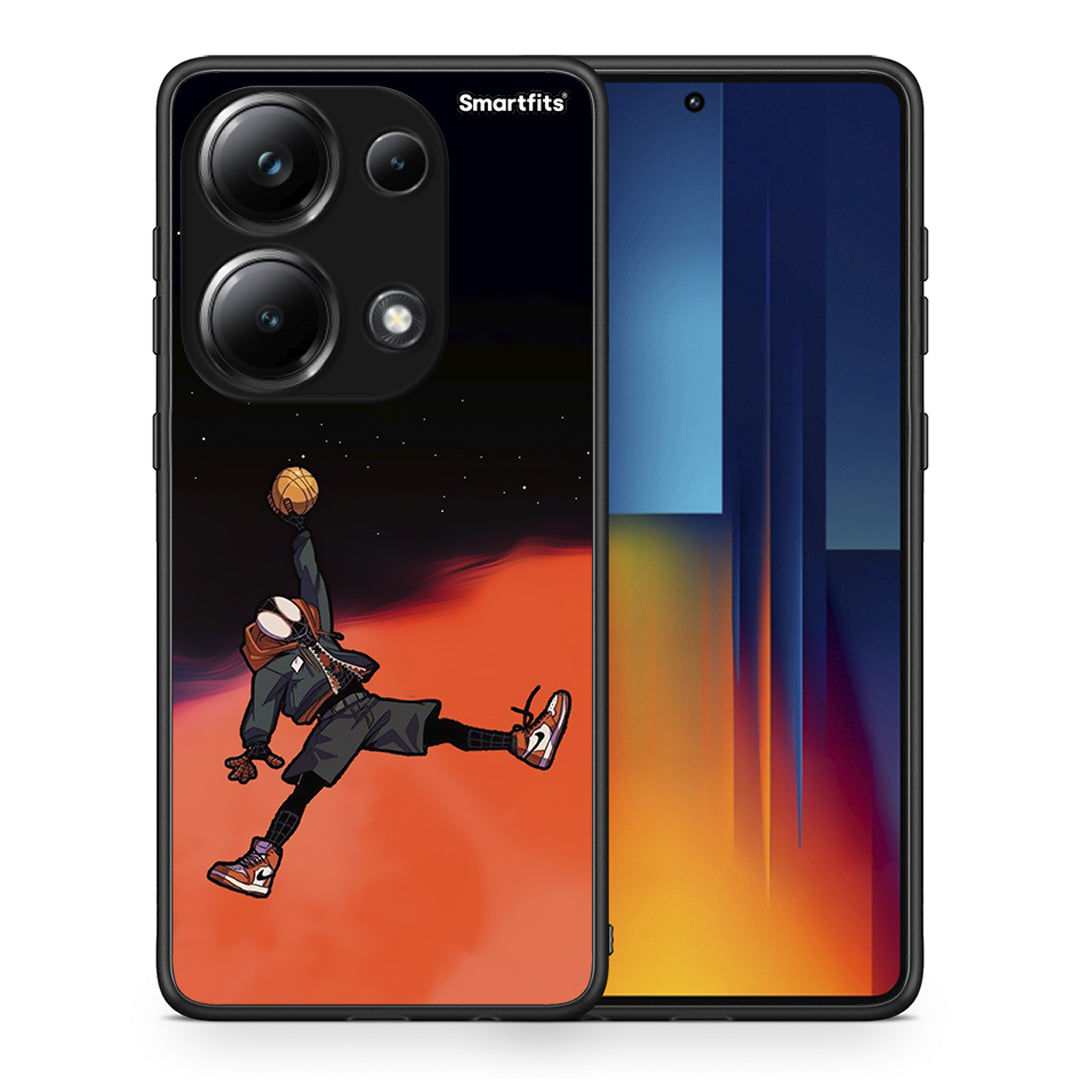 Θήκη Xiaomi Redmi Note 13 Pro 4G Basketball Hero από τη Smartfits με σχέδιο στο πίσω μέρος και μαύρο περίβλημα | Xiaomi Redmi Note 13 Pro 4G Basketball Hero case with colorful back and black bezels