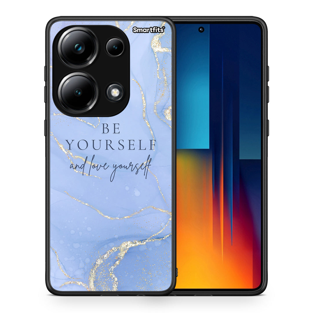 Θήκη Xiaomi Poco M6 Pro Be Yourself από τη Smartfits με σχέδιο στο πίσω μέρος και μαύρο περίβλημα | Xiaomi Poco M6 Pro Be Yourself case with colorful back and black bezels