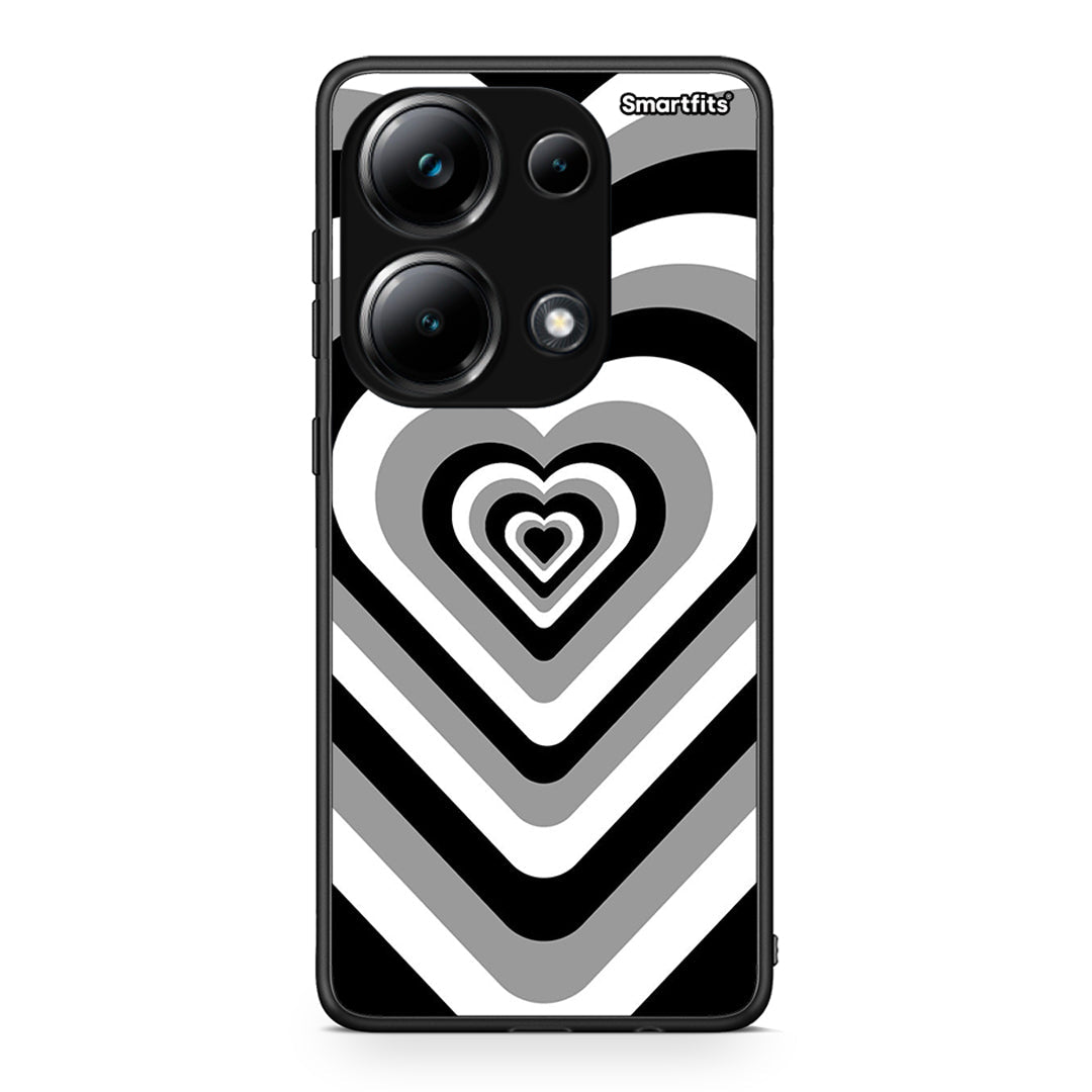 Xiaomi Redmi Note 13 Pro 4G Black Hearts θήκη από τη Smartfits με σχέδιο στο πίσω μέρος και μαύρο περίβλημα | Smartphone case with colorful back and black bezels by Smartfits