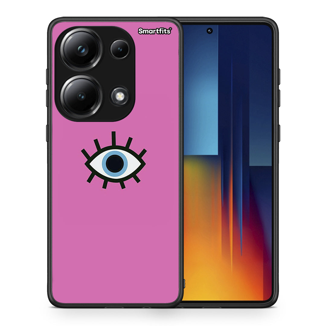 Θήκη Xiaomi Poco M6 Pro Blue Eye Pink από τη Smartfits με σχέδιο στο πίσω μέρος και μαύρο περίβλημα | Xiaomi Poco M6 Pro Blue Eye Pink case with colorful back and black bezels