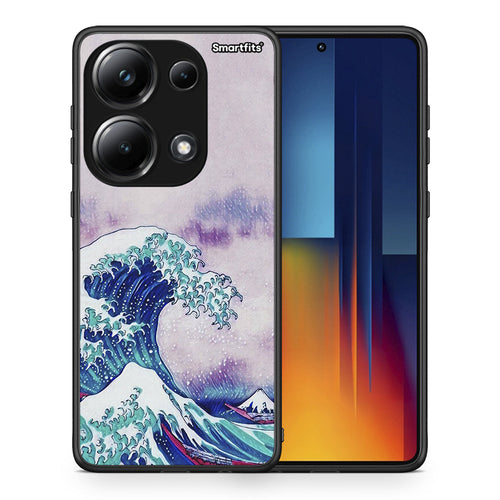 Θήκη Xiaomi Redmi Note 13 Pro 4G Blue Waves από τη Smartfits με σχέδιο στο πίσω μέρος και μαύρο περίβλημα | Xiaomi Redmi Note 13 Pro 4G Blue Waves case with colorful back and black bezels