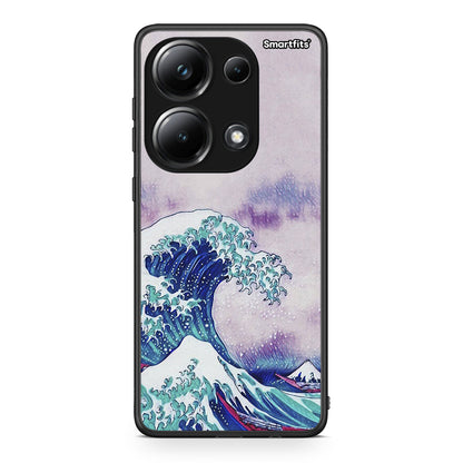 Xiaomi Poco M6 Pro Blue Waves θήκη από τη Smartfits με σχέδιο στο πίσω μέρος και μαύρο περίβλημα | Smartphone case with colorful back and black bezels by Smartfits