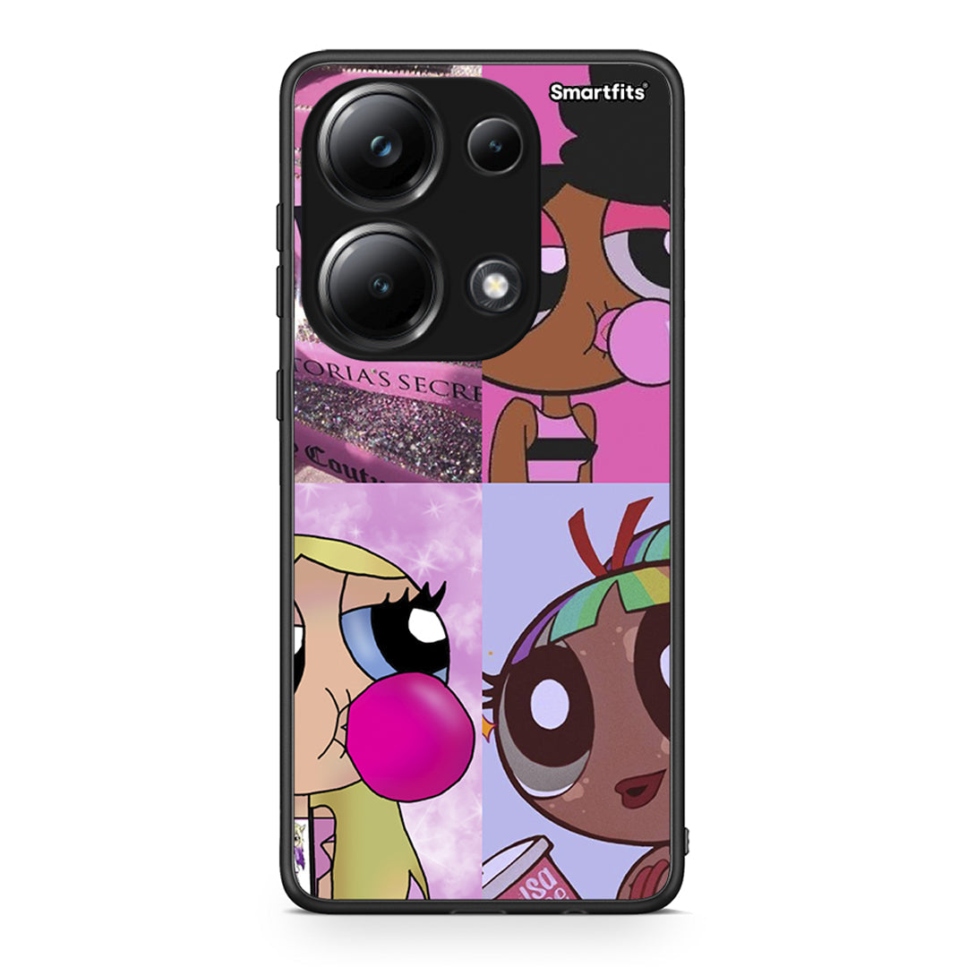 Xiaomi Poco M6 Pro Bubble Girls Θήκη Αγίου Βαλεντίνου από τη Smartfits με σχέδιο στο πίσω μέρος και μαύρο περίβλημα | Smartphone case with colorful back and black bezels by Smartfits