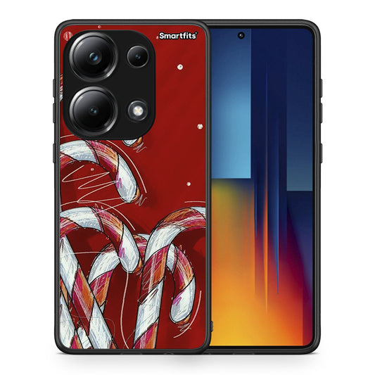 Θήκη Xiaomi Redmi Note 13 Pro 4G Candy Cane από τη Smartfits με σχέδιο στο πίσω μέρος και μαύρο περίβλημα | Xiaomi Redmi Note 13 Pro 4G Candy Cane case with colorful back and black bezels