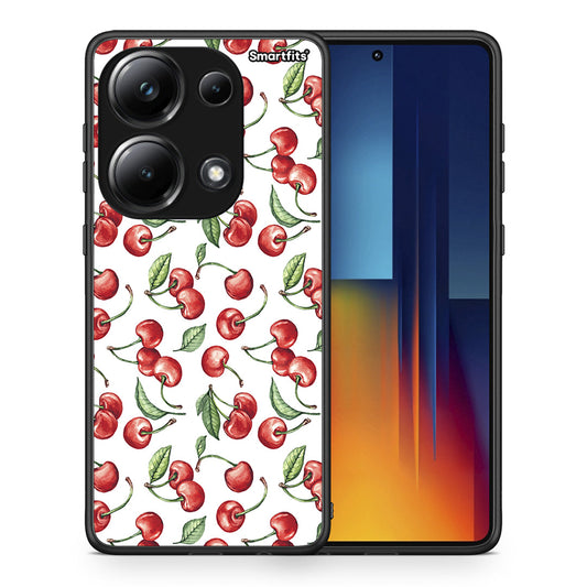 Θήκη Xiaomi Redmi Note 13 Pro 4G Cherry Summer από τη Smartfits με σχέδιο στο πίσω μέρος και μαύρο περίβλημα | Xiaomi Redmi Note 13 Pro 4G Cherry Summer case with colorful back and black bezels