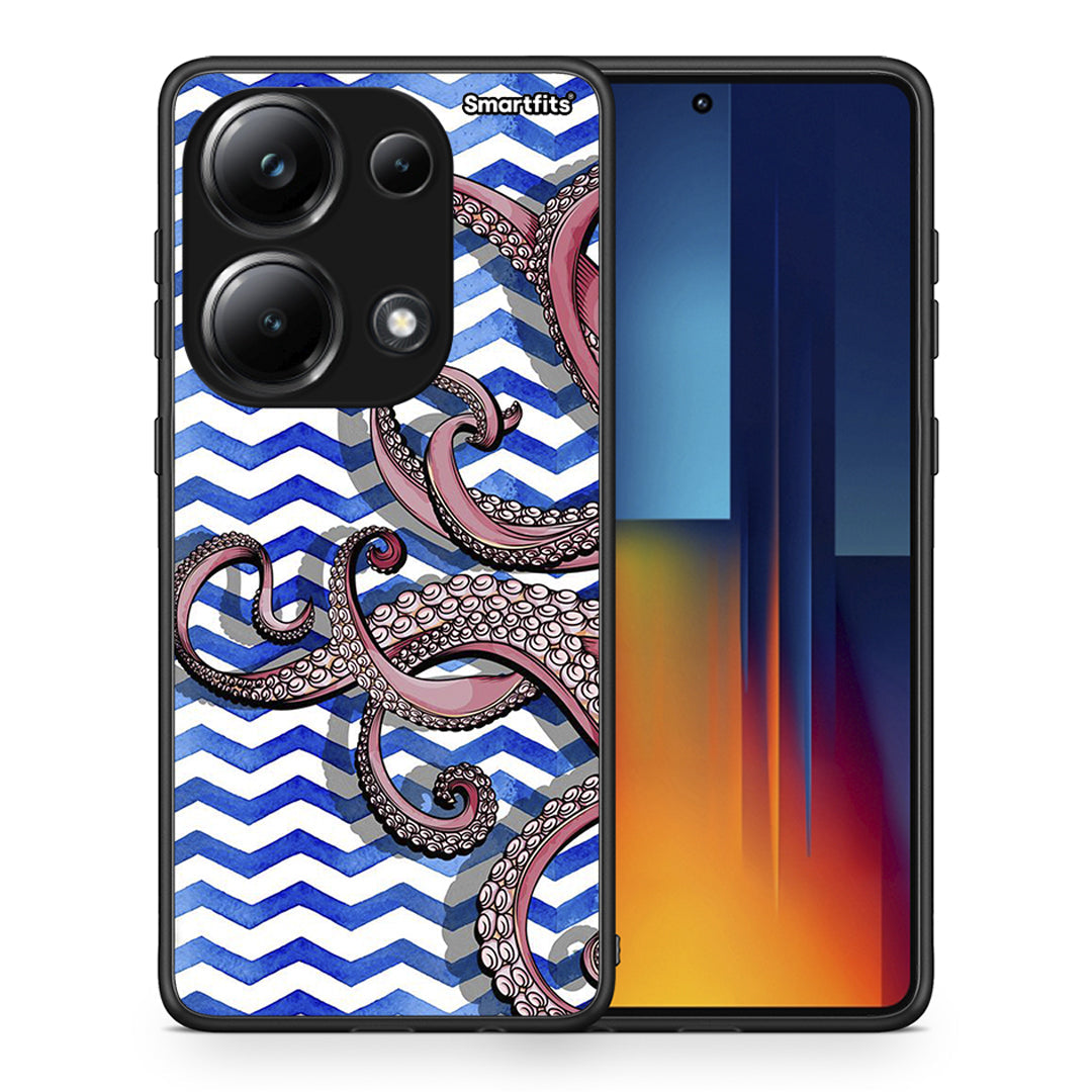 Θήκη Xiaomi Poco M6 Pro Chevron Devilfish από τη Smartfits με σχέδιο στο πίσω μέρος και μαύρο περίβλημα | Xiaomi Poco M6 Pro Chevron Devilfish case with colorful back and black bezels