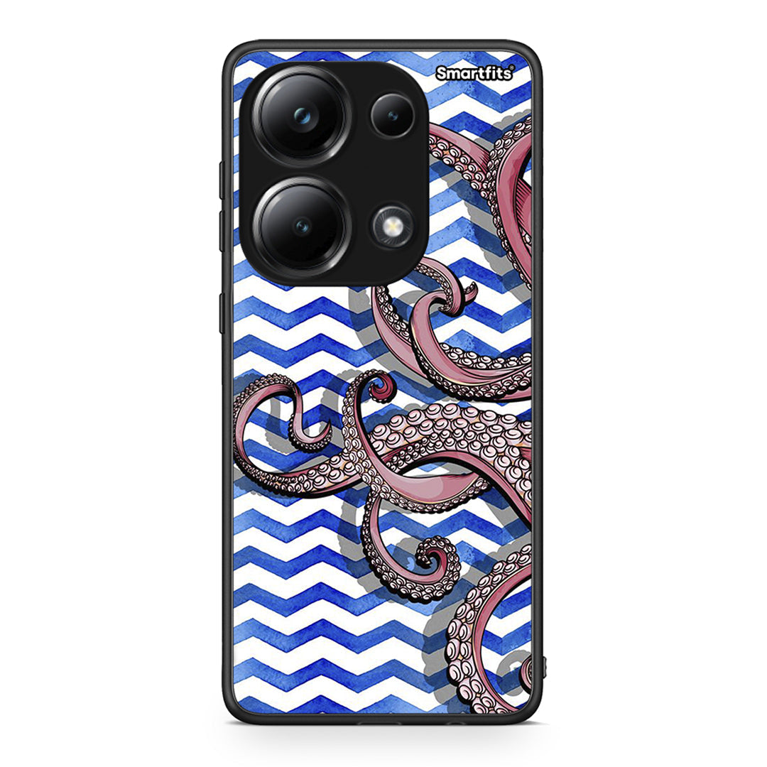 Xiaomi Poco M6 Pro Chevron Devilfish θήκη από τη Smartfits με σχέδιο στο πίσω μέρος και μαύρο περίβλημα | Smartphone case with colorful back and black bezels by Smartfits