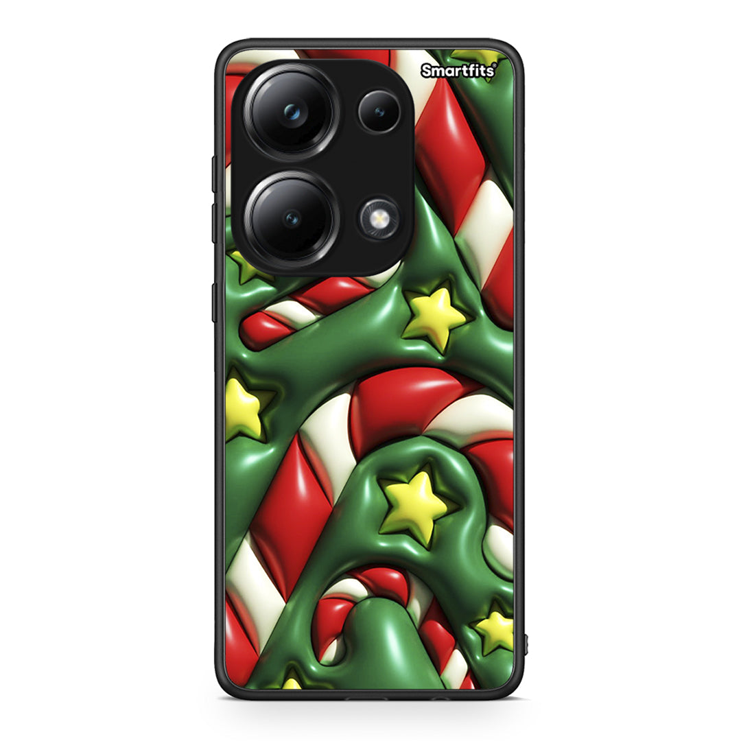 Xiaomi Redmi Note 13 Pro 4G Christmas Bubbles θήκη από τη Smartfits με σχέδιο στο πίσω μέρος και μαύρο περίβλημα | Smartphone case with colorful back and black bezels by Smartfits