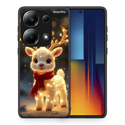 Θήκη Xiaomi Redmi Note 13 Pro 4G Christmas Cutie από τη Smartfits με σχέδιο στο πίσω μέρος και μαύρο περίβλημα | Xiaomi Redmi Note 13 Pro 4G Christmas Cutie case with colorful back and black bezels