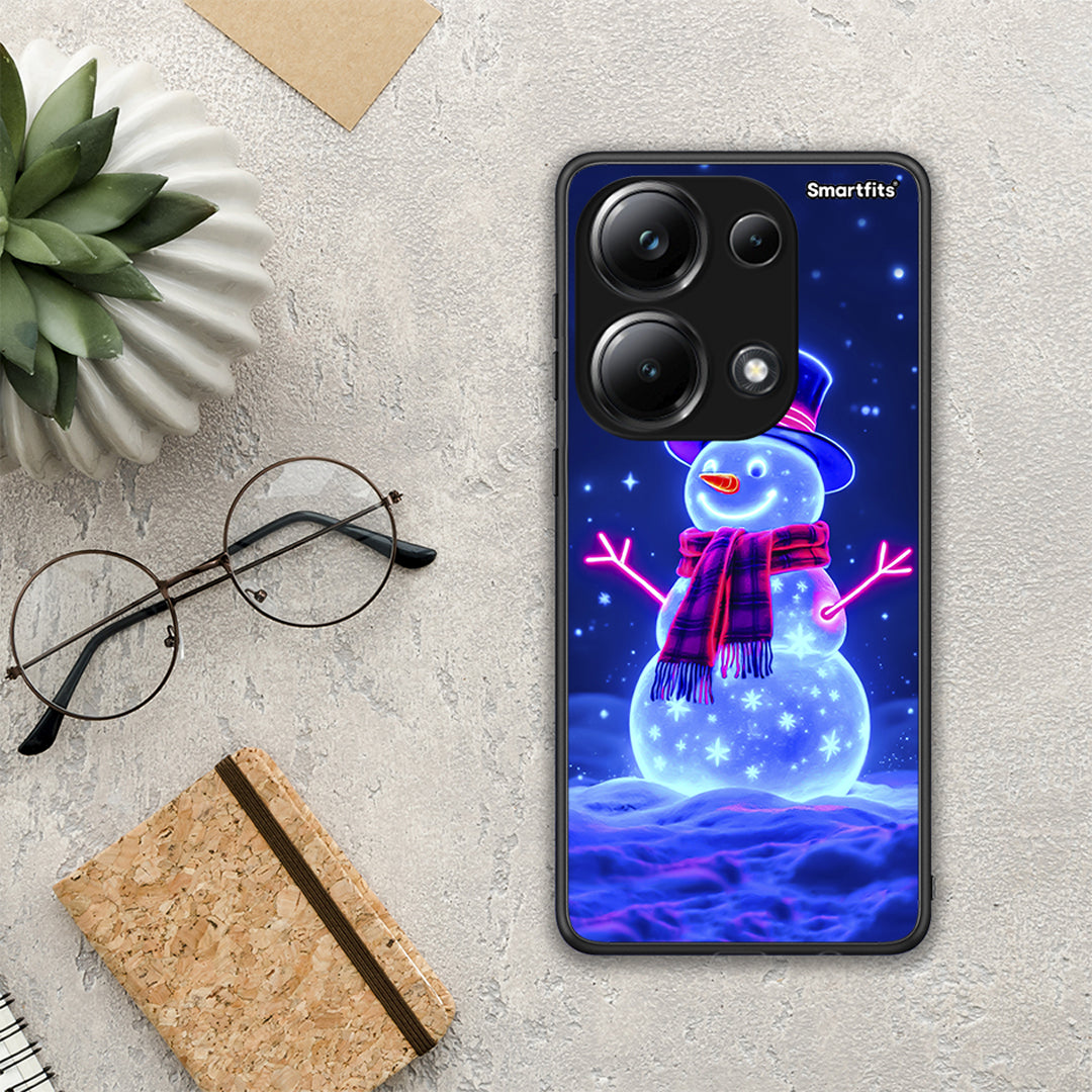 Christmas Neon Snowman - Xiaomi Poco M6 Pro θήκη