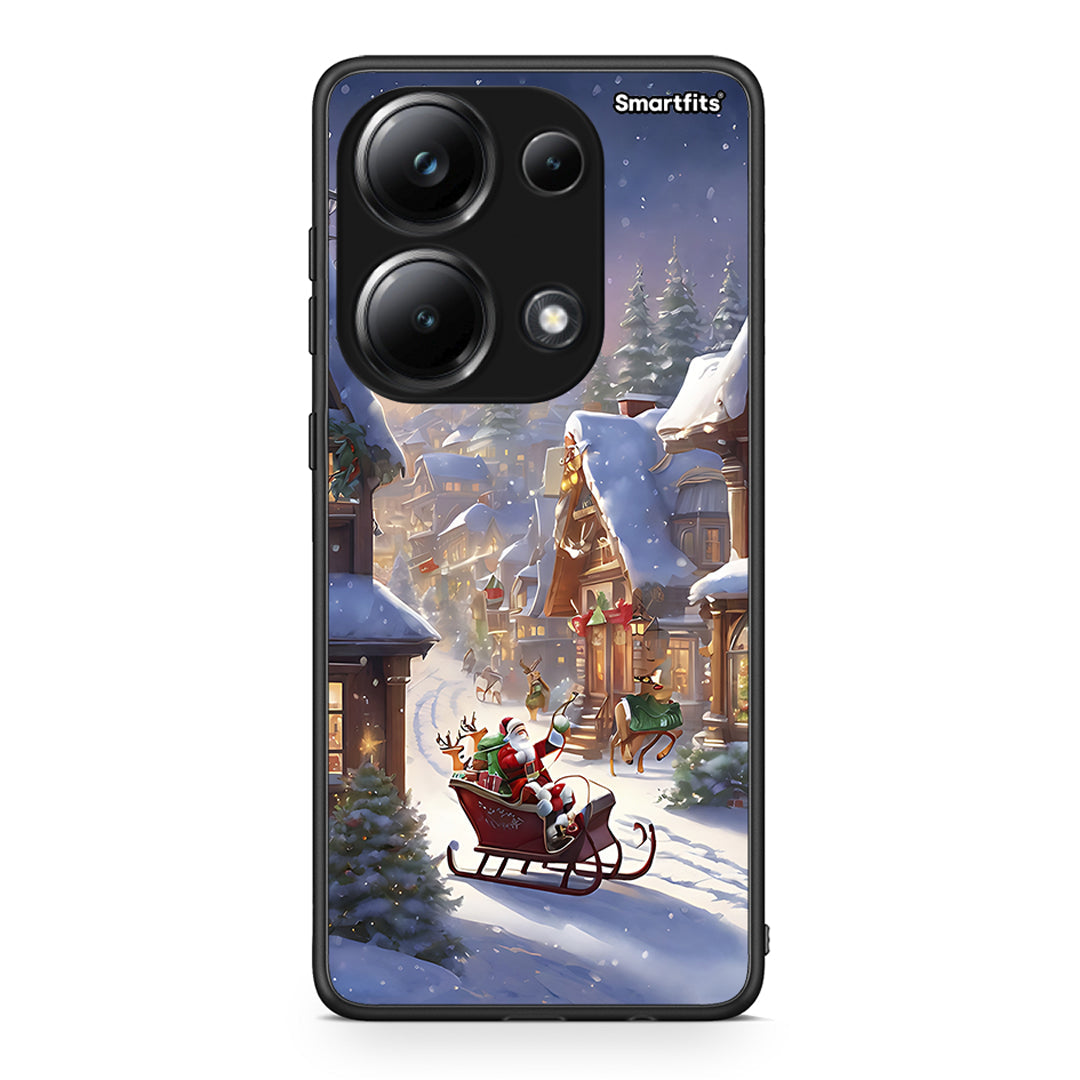 Xiaomi Redmi Note 13 Pro 4G Christmas Snow θήκη από τη Smartfits με σχέδιο στο πίσω μέρος και μαύρο περίβλημα | Smartphone case with colorful back and black bezels by Smartfits
