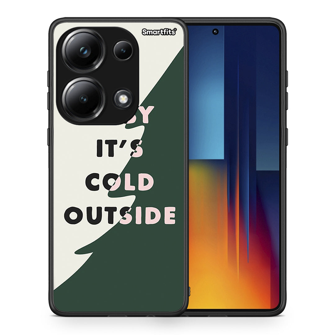 Θήκη Xiaomi Poco M6 Pro Cold Outside από τη Smartfits με σχέδιο στο πίσω μέρος και μαύρο περίβλημα | Xiaomi Poco M6 Pro Cold Outside case with colorful back and black bezels