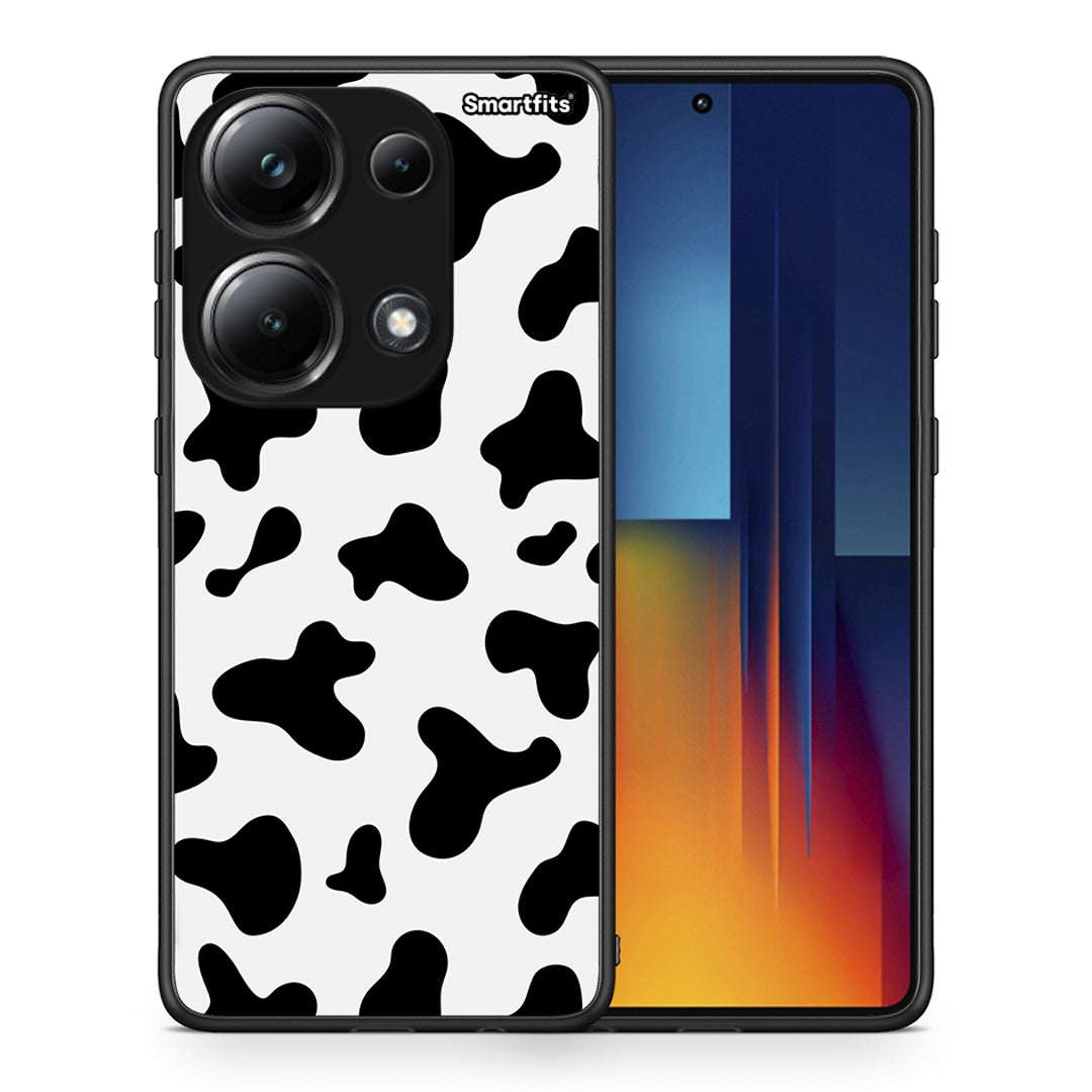Θήκη Xiaomi Poco M6 Pro Cow Print από τη Smartfits με σχέδιο στο πίσω μέρος και μαύρο περίβλημα | Xiaomi Poco M6 Pro Cow Print case with colorful back and black bezels