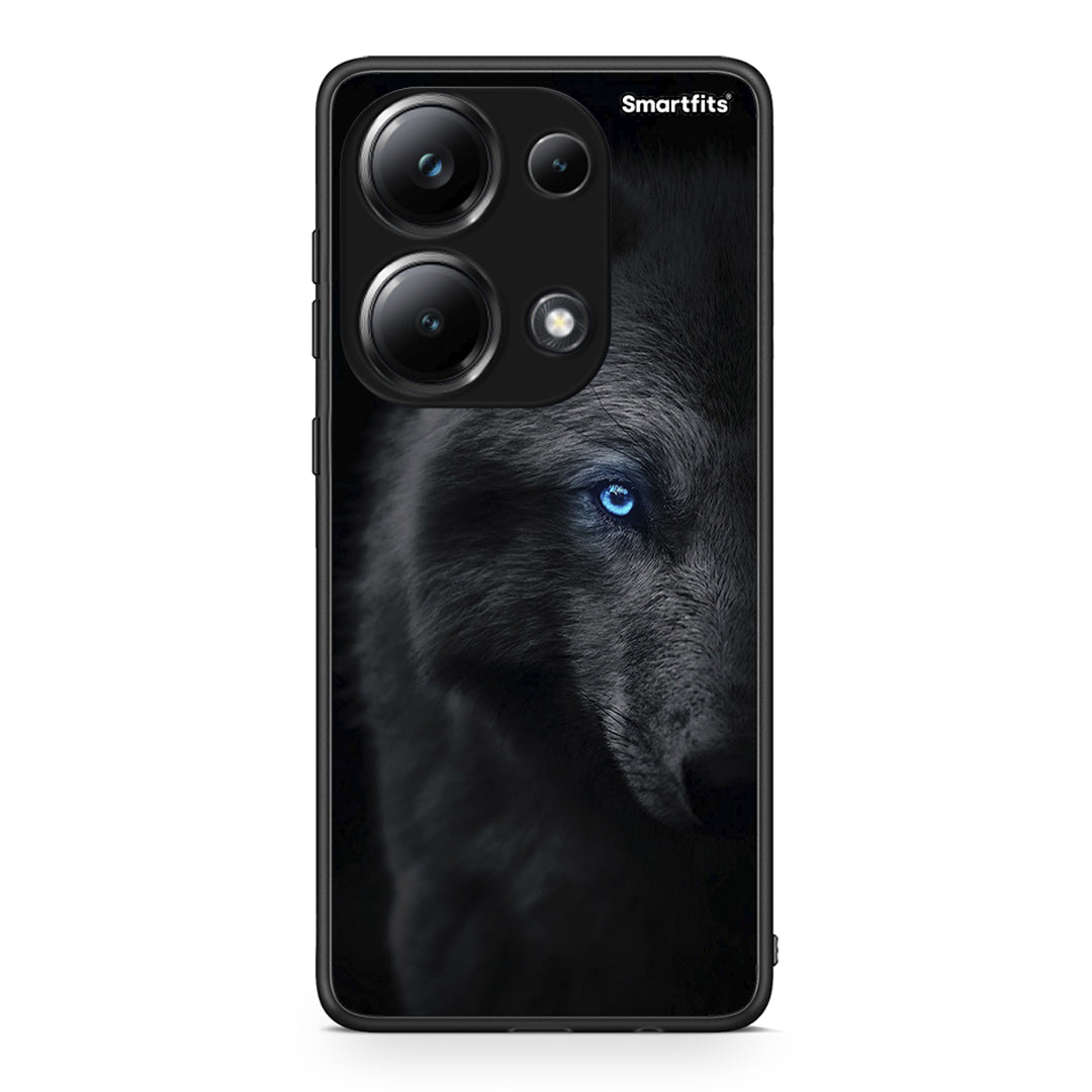 Xiaomi Redmi Note 13 Pro 4G Dark Wolf θήκη από τη Smartfits με σχέδιο στο πίσω μέρος και μαύρο περίβλημα | Smartphone case with colorful back and black bezels by Smartfits