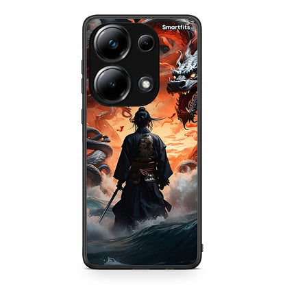 Xiaomi Redmi Note 13 Pro 4G Dragons Fight θήκη από τη Smartfits με σχέδιο στο πίσω μέρος και μαύρο περίβλημα | Smartphone case with colorful back and black bezels by Smartfits