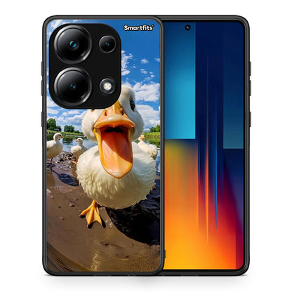 Θήκη Xiaomi Redmi Note 13 Pro 4G Duck Face από τη Smartfits με σχέδιο στο πίσω μέρος και μαύρο περίβλημα | Xiaomi Redmi Note 13 Pro 4G Duck Face case with colorful back and black bezels