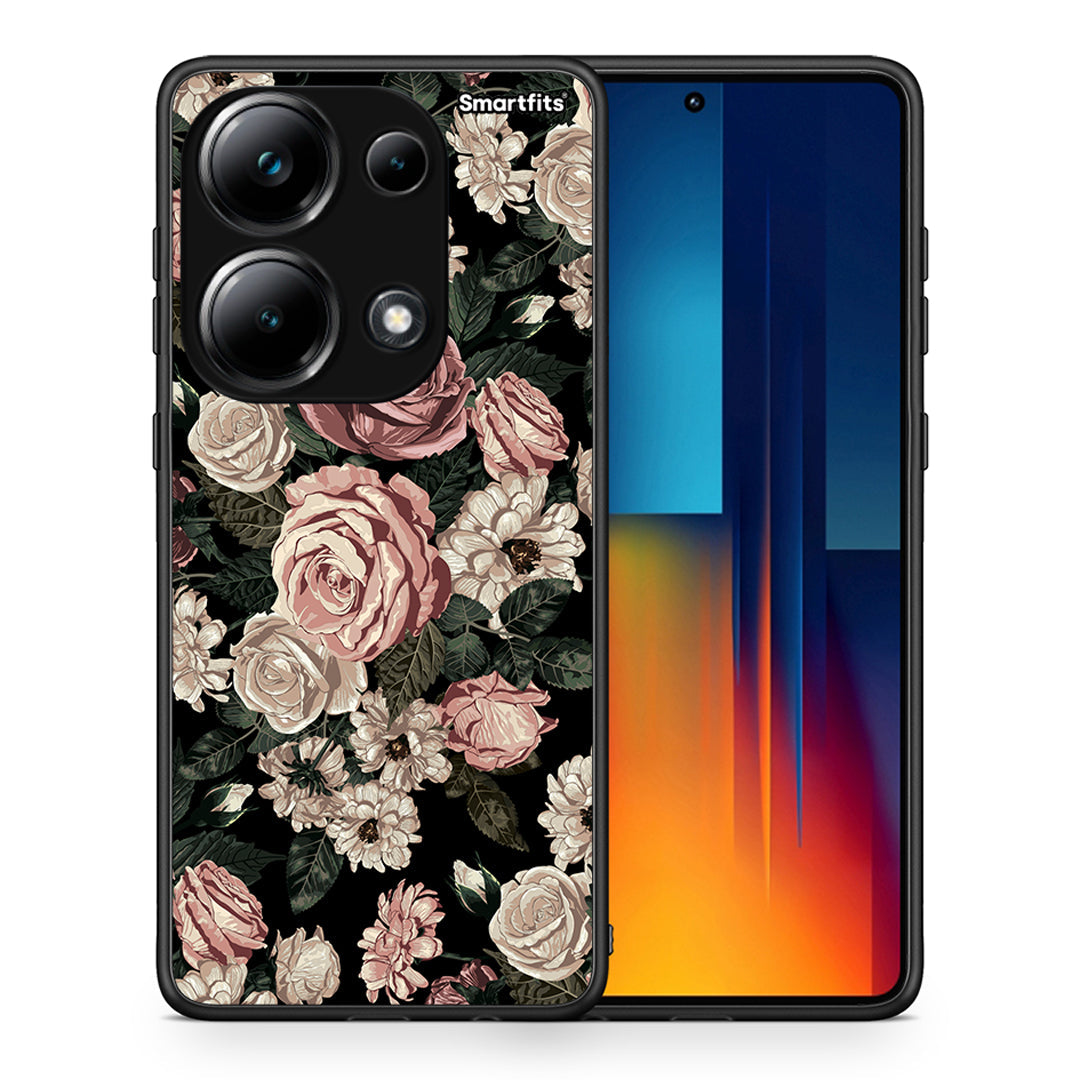 Θήκη Xiaomi Poco M6 Pro Wild Roses Flower από τη Smartfits με σχέδιο στο πίσω μέρος και μαύρο περίβλημα | Xiaomi Poco M6 Pro Wild Roses Flower case with colorful back and black bezels