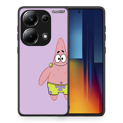 Θήκη Xiaomi Redmi Note 13 Pro 4G Friends Patrick από τη Smartfits με σχέδιο στο πίσω μέρος και μαύρο περίβλημα | Xiaomi Redmi Note 13 Pro 4G Friends Patrick case with colorful back and black bezels