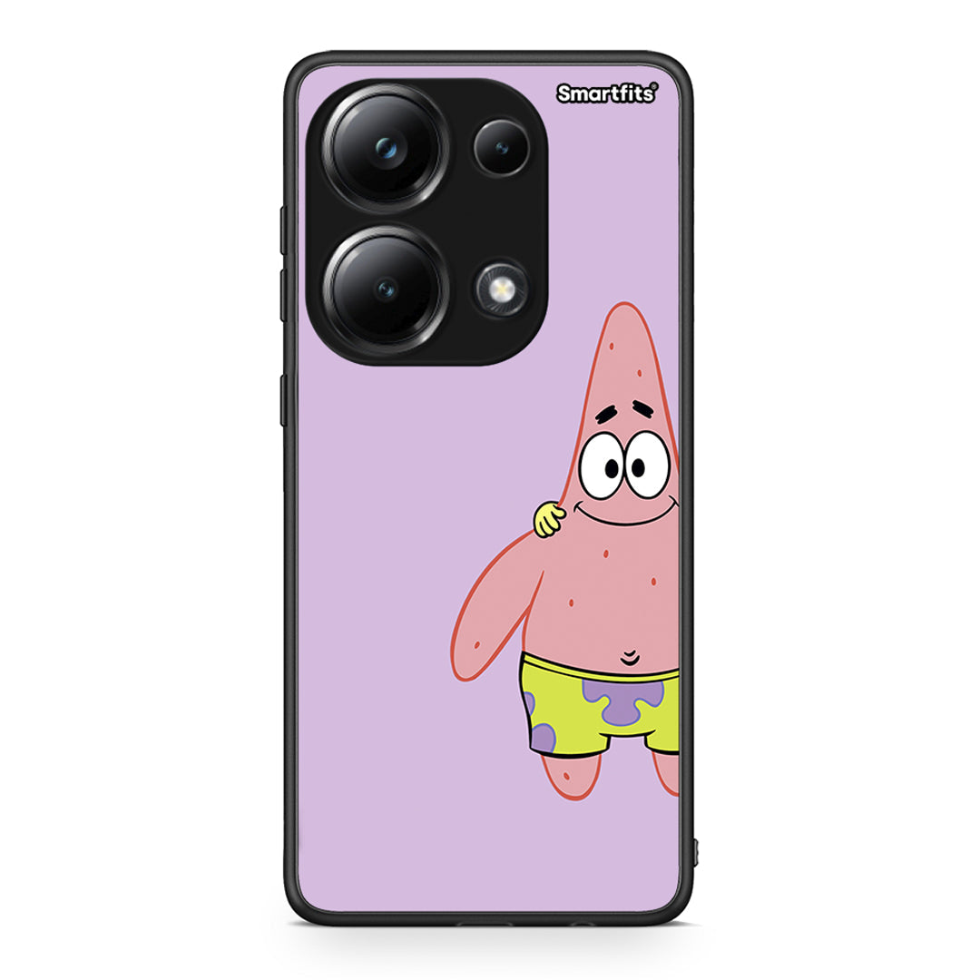 Xiaomi Poco M6 Pro Friends Patrick θήκη από τη Smartfits με σχέδιο στο πίσω μέρος και μαύρο περίβλημα | Smartphone case with colorful back and black bezels by Smartfits